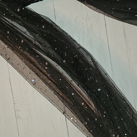 NWT | Hebeos Princess Sheer Sleeve Star Detailed Dress | See Measurements - Picture 4 of 13